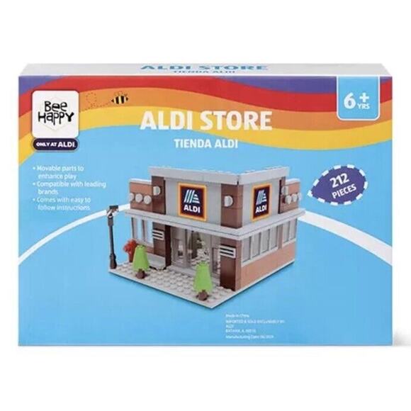 Bee Happy ALDI LEGO Store Set Aldi Finds Building Bricks RARE 212‎ Piece NEW